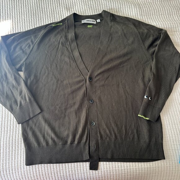 Anya Hindmarch Sweaters - Anya Hindmarch x UNIQLO 100% Wool Cardigan Limited Edition Olive Green - L